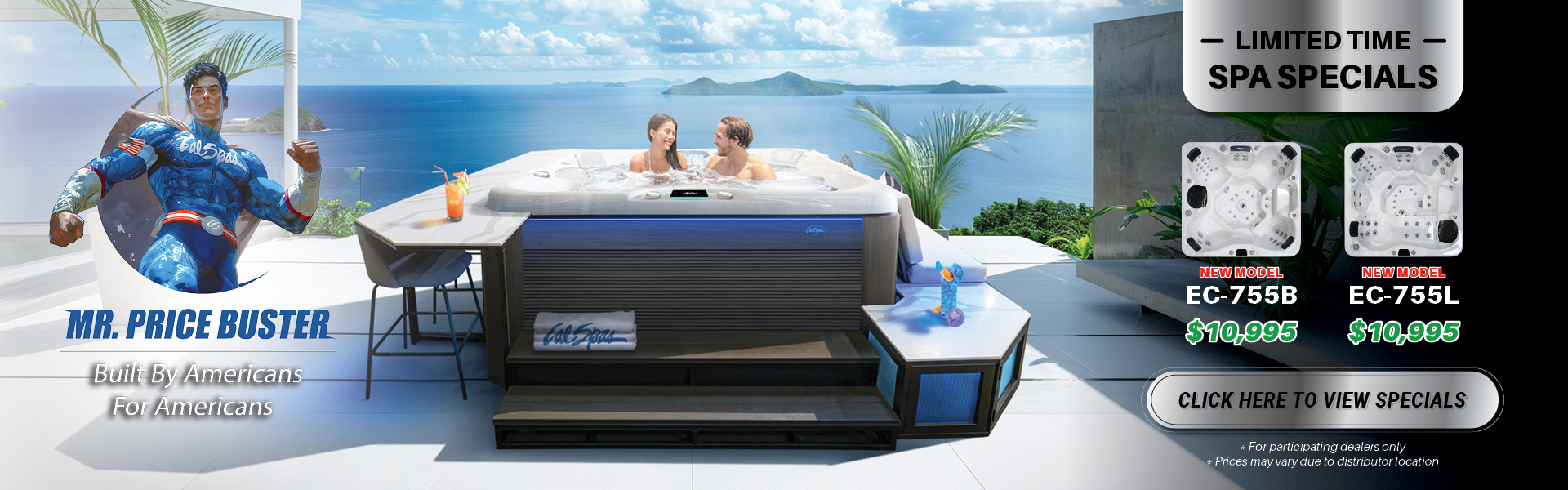 Calspas hot tub being used in a family setting - Carlsbad